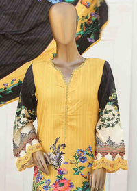 Linen Embroidered Stitched Suit