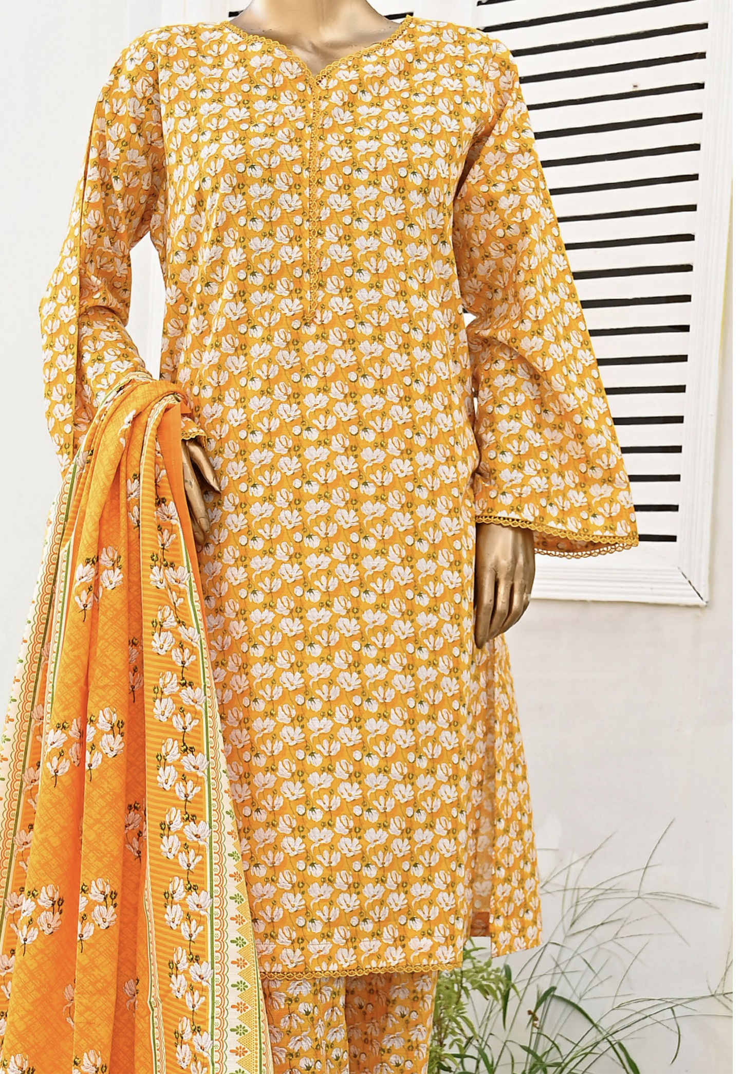 PRINTED KHADAR 3PC READYMADE