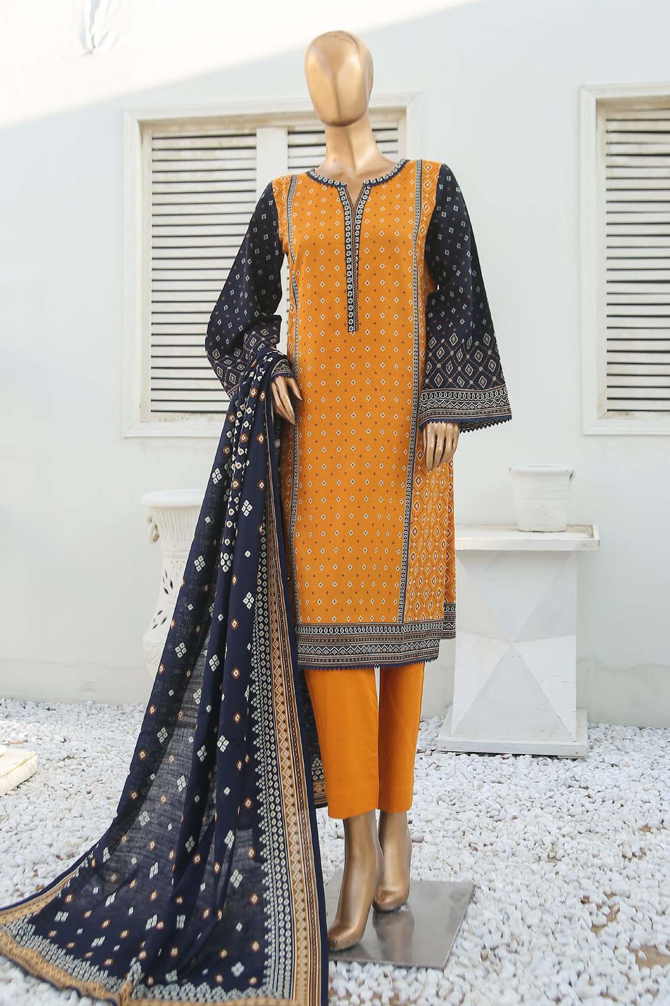 Printed khadar 3 piece