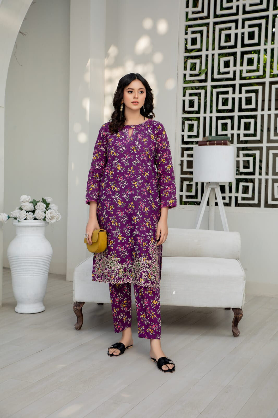 Embroidered Khadar